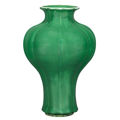 Lot 287 - Chinese Green Glazed Porcelain Vase 18th/19th...