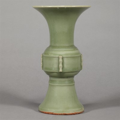 Lot 443 - Chinese Longquan Type Celadon Gu Vase...