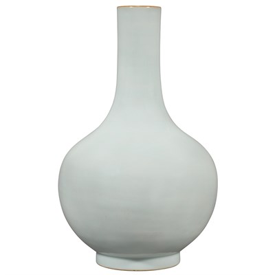 Lot 399 - Chinese White Glazed Porcelain Bottle Vase...