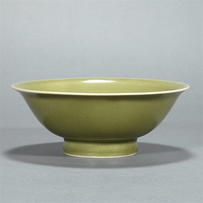 Lot 437 - Chinese Celadon Glazed Porcelain Bowl 18th...