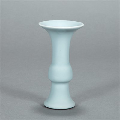 Lot 432 - Chinese Celadon Glazed Porcelain Beaker Vase...