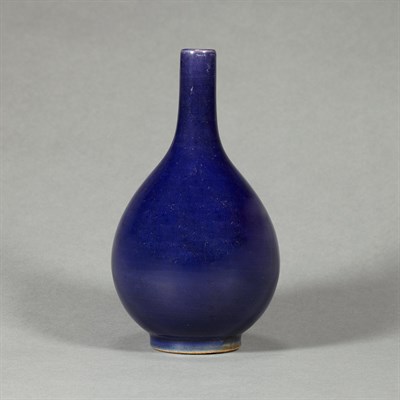 Lot 313 - Chinese Blue Glazed Porcelain Vase 19th...
