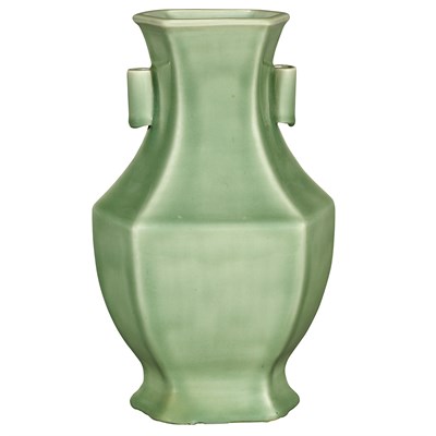 Lot 385 - Chinese Celadon Glazed Porcelain Vase 18th...