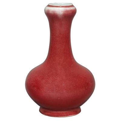 Lot 423 - Chinese Peachbloom Glazed Porcelain Vase...