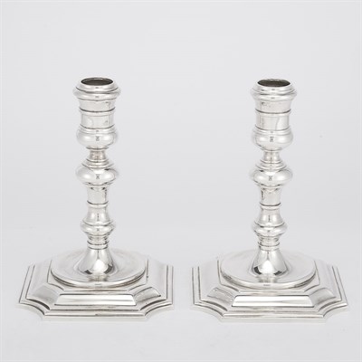 Lot 437 - Pair of Elizabeth II Silver Candlesticks...