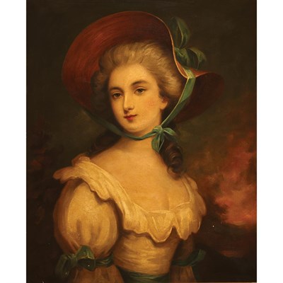 Lot 47 - Manner of Gainsborough Portrait of a Lady Oil...