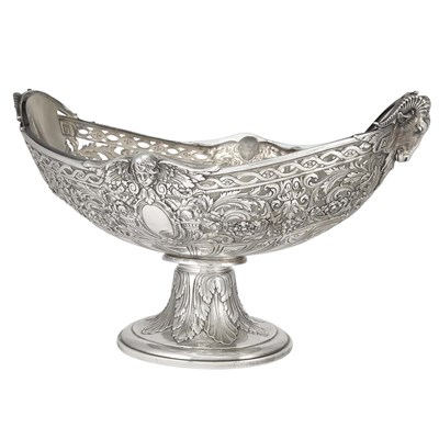 Lot 338 - German Silver Center Bowl Of oval form, with...