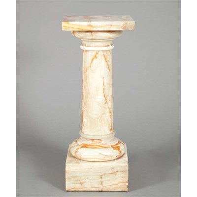 Lot 761 - Neoclassical Style Onyx Pedestal The square...