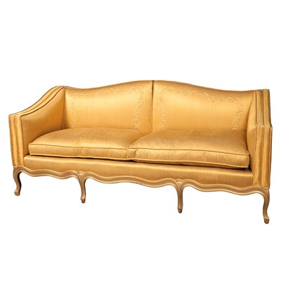 Lot 451 - Transitional Louis XV/XVI Style Painted Settee...