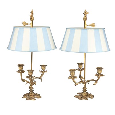 Lot 1366 - Pair of Louis XV Style Gilt-Metal Bouillotte...