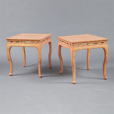 Lot 1222 - Pair of Painted Side Tables Height 25 inches,...