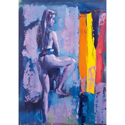 Lot 94 - Nicola Simbari Italian, b. 1927 Interieur Oil...