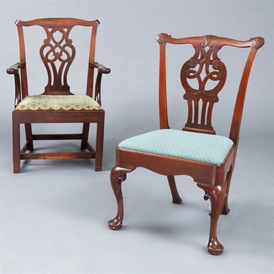 Lot 1228 - Two English Mahogany Chairs