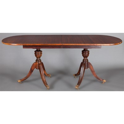 Lot 1215 - Regency Style Double-Pedestal Mahogany Dining...