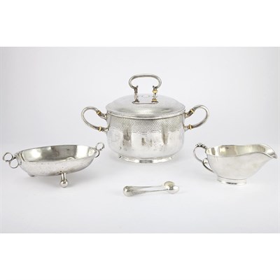 Lot 1332 - Group of Three Silver Table Articles Total...