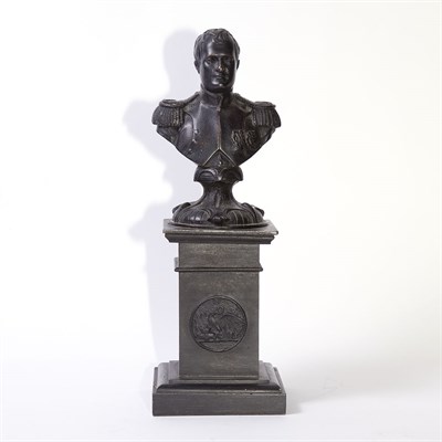 Lot 1286 - Iron Bust of Napoleon Height 14 inches.