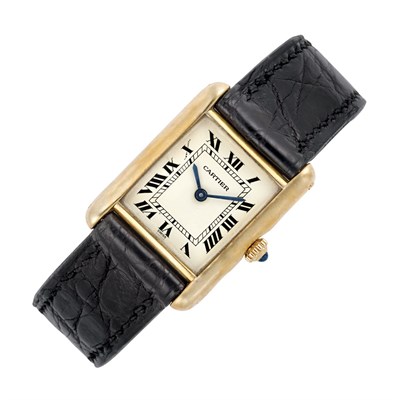Lot 6 - Lady's Gold Tank Wristwatch, Cartier
