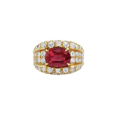 Lot 211 - Gold, Ruby and Diamond Ring