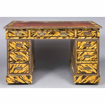 Lot 1271 - Regency Style Faux Tortoise Shell Painted...