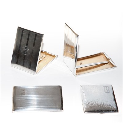 Lot 475 - Group of Four Silver Cigarette Cases Total...