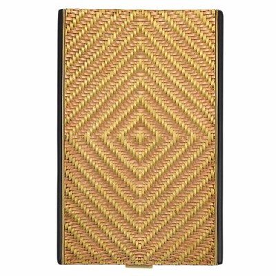 Lot 126 - Two-Color Gold Basketweave and Black Enamel Cigarette Case