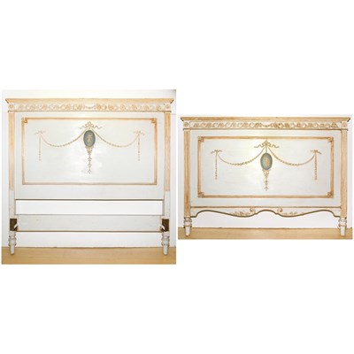 Lot 1187 - Louis XVI Style Porcelain Inlaid White Painted...