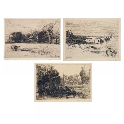 Lot 1087 - Seymour Haden HORSLEY'S COTTAGES; TWICKENHAM...