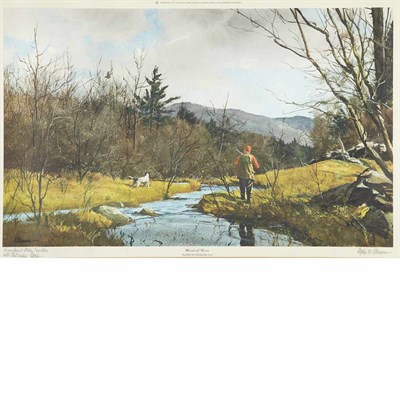Lot 104 - Ogden Pleissner HILLSIDE ORCHARD--GROUSE...