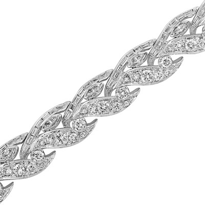Lot 88 - Platinum and Diamond Bracelet