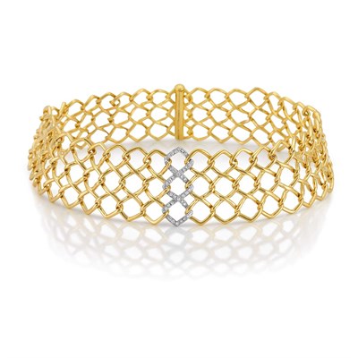 Lot 442 - Gold, Platinum and Diamond Necklace, Tiffany & Co., Paloma Picasso
