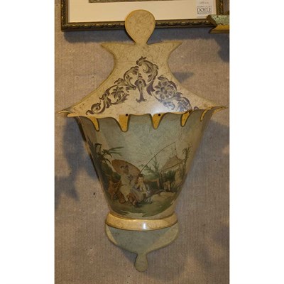 Lot 439 - Pair of Regency Style Tole Chinoiserie...