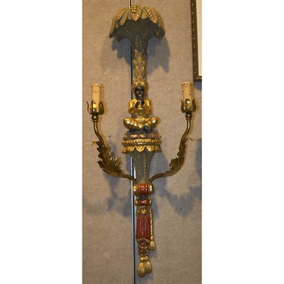 Lot 438 - Pair of Painted Composition Blackamoor Figure...