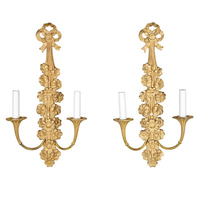 Lot 1467 - Pair of Louis XVI Style Painted Composition...