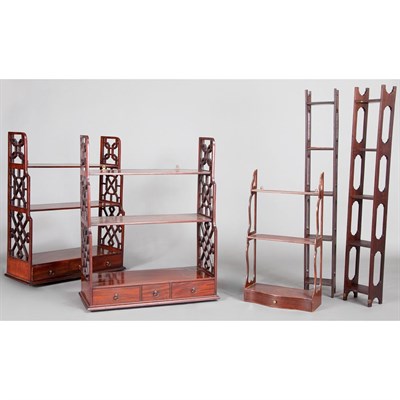 Lot 1245 - Group of Five Victorian Hanging Shelves Height...