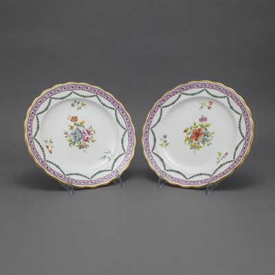 Lot 1450 - Set of Fifteen Coalport Floral Decorated...