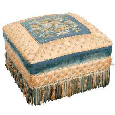 Lot 157 - Napoleon III Style Upholstered Ottoman 27 1/2...