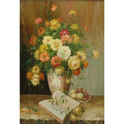 Lot 3 - 20th Century School Floral Still Life of...