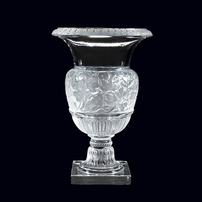Lot 352 - Lalique Molded Glass Versailles Vase Modern Of...