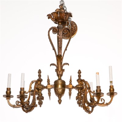 Lot 300 - Louis XVI Style Gilt-Metal Six-Light...