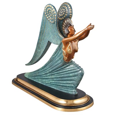 Lot 348 - Art Deco Style Cold Painted Bronze Figure...