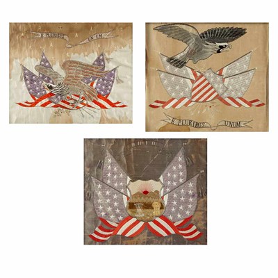 Lot 248 - Two Sailor's Souvenir Embroidered Pictures...