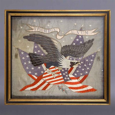 Lot 247 - Two Sailor's Souvenir Embroidered Pictures...