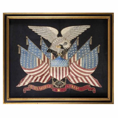 Lot 250 - Sailor's Souvenir Embroidered Picture Late...