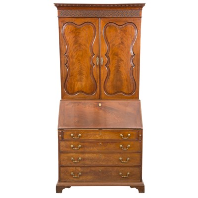 Lot 375 - George III Mahogany Secretary Bookcase Height...