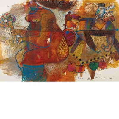 Lot 273 - Theo Tobiasse French/Israeli, b. 1927 Femme en...