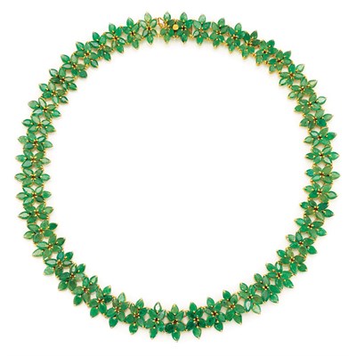 Lot 461 - Gold and Emerald Necklace
