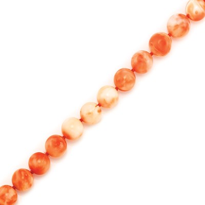 Lot 30 - Angel Skin Coral Bead Necklace