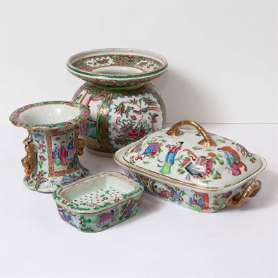 Lot 216 - Group of Nine Chinese Rose Medallion Porcelain...