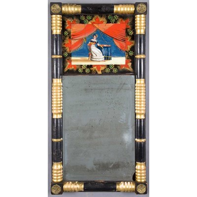 Lot 152 - Classical Eglomise Painted and Parcel Gilt...