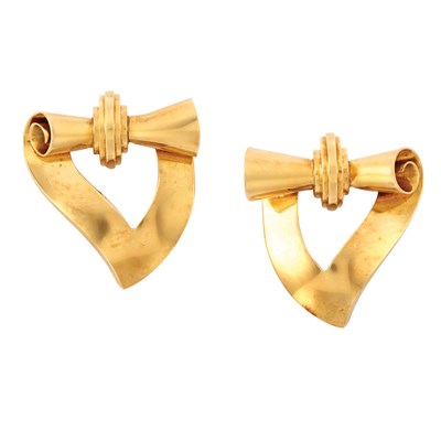 Lot 223 - Pair of Gold Clips